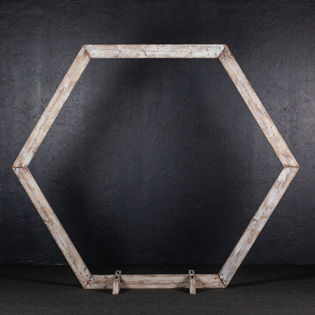 Whitewashed Hexagonal Arch