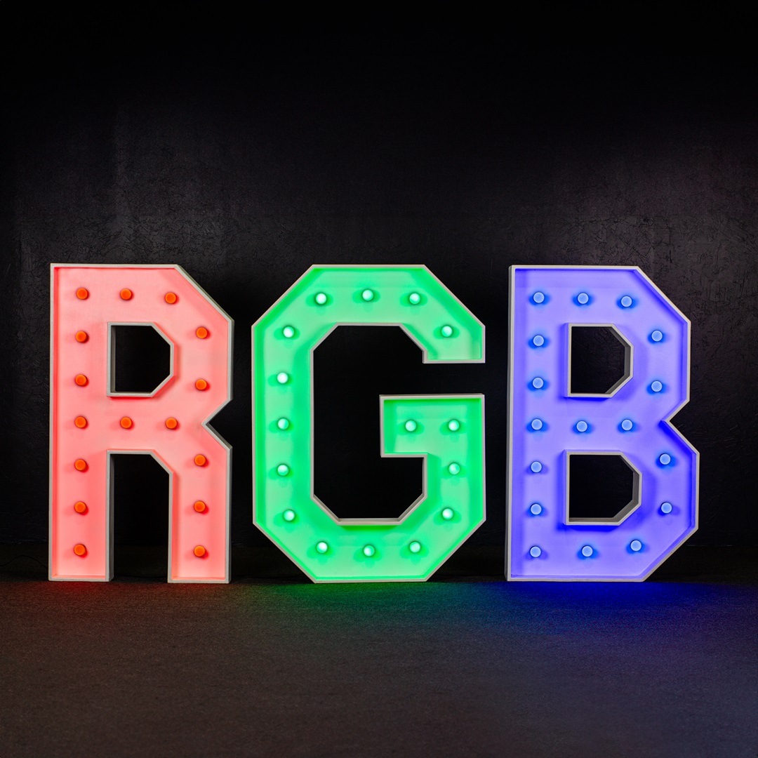 5ft Marquee Characters w/ RGB Bulbs